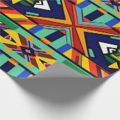 Een kleurrijk Ndstyle South afrika Pattern Cadeaupapier (Hoek)