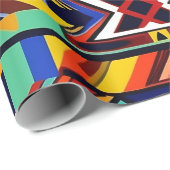 Een kleurrijk Ndstyle South afrika Pattern Cadeaupapier (Rol Hoek)