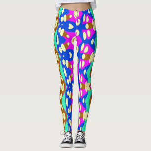Een  kleurrijk patroon "Ratti_Creative_Arts" L Leggings