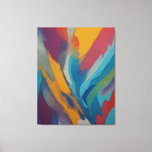 Een kleurrijk schilderij van een regenboog