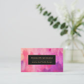 Een kleurrijk Waterverf Visitekaartje (Staand voorkant)