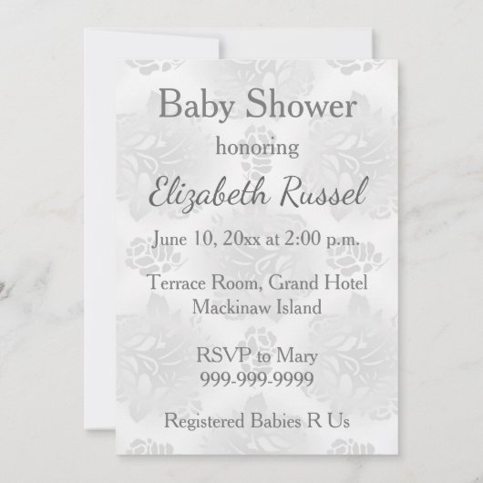 Een kleurrijke Baby shower uitnodiging (Achterkant)