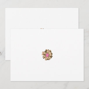 Een kleurrijke bloemenillustratie met een unieke bedankkaart