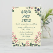 Een kleurrijke bloemige  kaart (Staand voorkant)