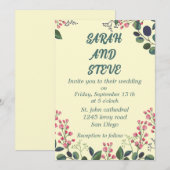 Een kleurrijke bloemige  kaart (Voorkant / Achterkant)