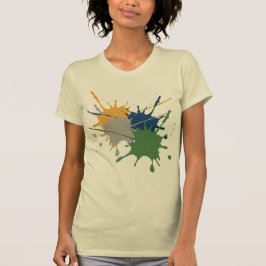 Een kleurrijke lak splash T-shirt