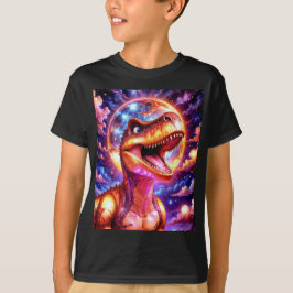 Een kleurrijke, meest Schattige Dino T-shirt