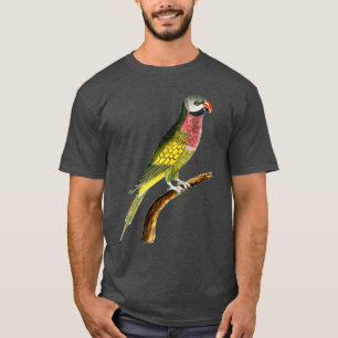 Een kleurrijke papegaai op een boomtak t-shirt