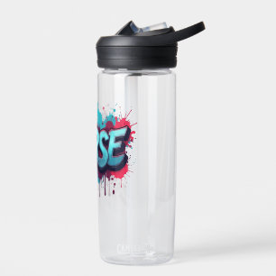 Een kleurrijke splash Nurse typografie Waterfles