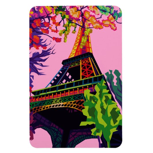 Een kleurrijke viering van de Eiffeltoren Magneet (Verticaal)