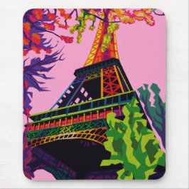 Een kleurrijke viering van de Eiffeltoren Muismat