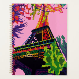 Een kleurrijke viering van de Eiffeltoren Planner