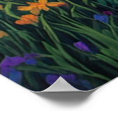 Een kleurrijke weide en een stormloop poster (Hoek)