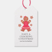 Een knappe kerstgebitsdame cadeaulabel (Voorkant)