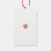 Een knappe kerstgebitsdame cadeaulabel (Achterkant)