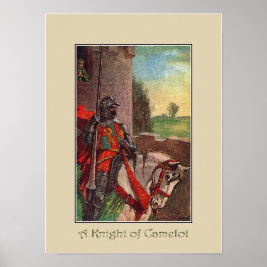 Een Knight of Camelot Art Print (Voorkant)