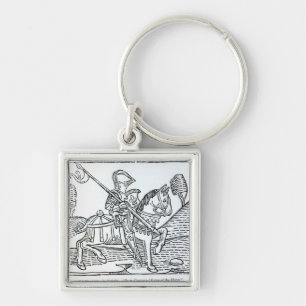 Een Knight, van Caxton's 'Game of the Chess' Sleutelhanger