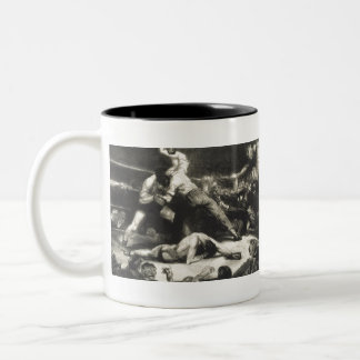 Een knock-out - George Bellows - 1921 Tweekleurige Koffiemok