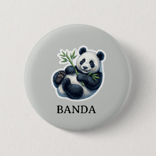 Een knop met een leuke en speelse illustratie ronde button 5,7 cm