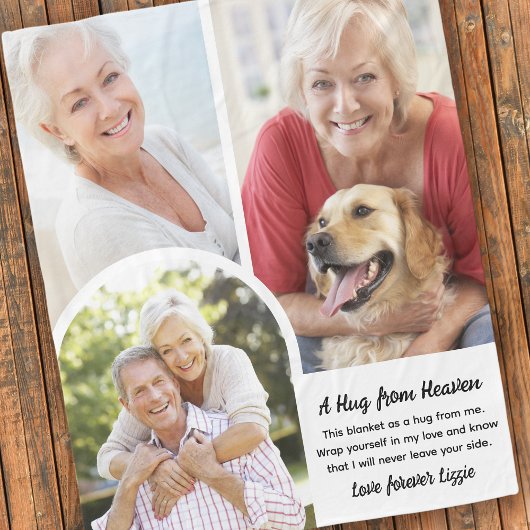 Een knuffel uit de hemel Foto Memorial Keepsake Fleece Deken