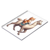 Een Knuffelend Katje dat op een Donzige Lama Rijdt Notitieboek (Linkerzijde)
