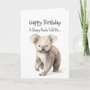 Een Koala Beer Persoonlijkheid Verjaardagsfeest Di Kaart
