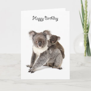 Een koala gelukkige verjaardagskaart kaart