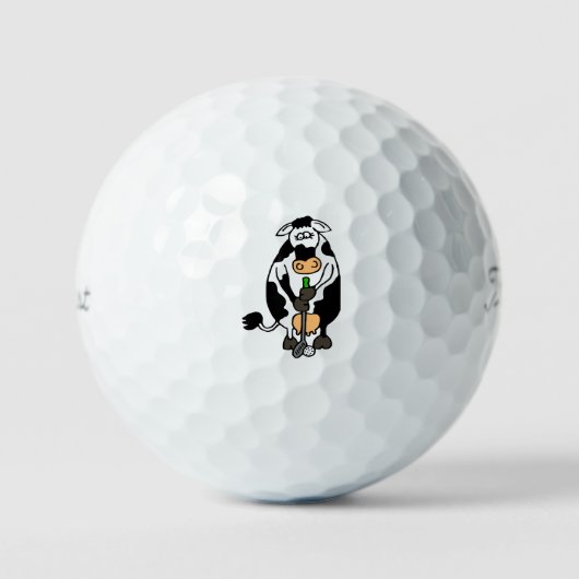 Een koe die golft golfballen (Voorkant)