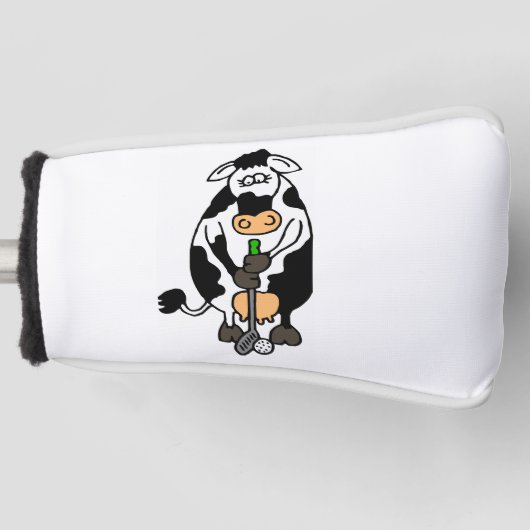 Een koe die golft golfheadcover (Voorkant)