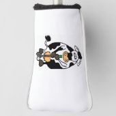 Een koe die golft golfheadcover (Draai 90)