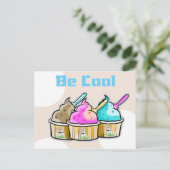 een koel ijs briefkaart (Staand voorkant)