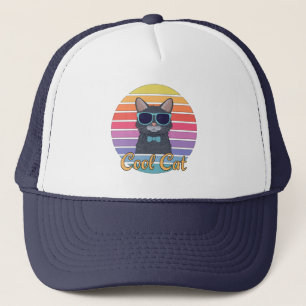 Eén koele kat trucker pet