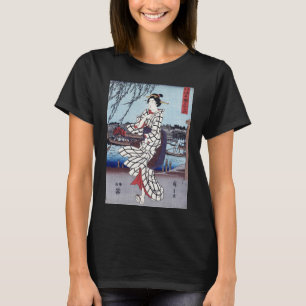 Een koele zomernamiddag bij de brug, Utagawa Hiros T-shirt