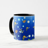 Een koffieglas bij zee. mok (Voorkant links)