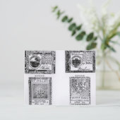 Een koloniale biljet van zes dollar briefkaart (Staand voorkant)