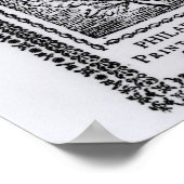 Een koloniale biljet van zes dollar poster (Hoek)