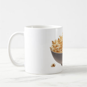 Een kom popcorn koffiemok