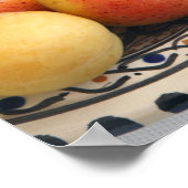 Een kom van mediterrane abrikozen 2 poster (Hoek)