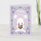 Een konijn houdt van je Happy Easter Card Feestdagen Kaart (Voorkant)