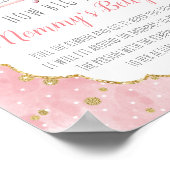 Een konijn is onderweg! Baby shower spel Poster (Hoek)