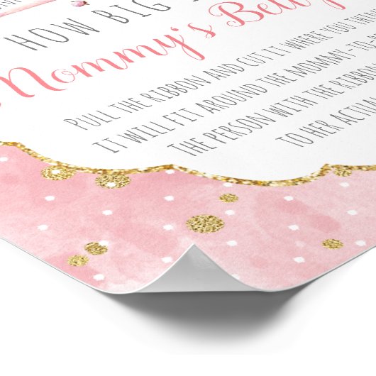 Een konijn is onderweg! Baby shower spel Poster (Hoek)