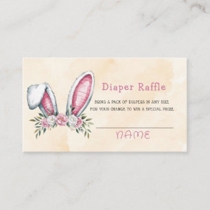 Een konijn is onderweg! Baby Shower Visitekaartje