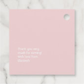 Een konijn is onderweg naar het Baby shower Bedankjes Labels (Achterkant)