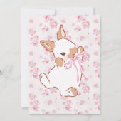 Een konijn is onderweg op Baby shower Invite. Pase Kaart (Achterkant)