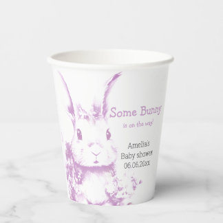 Een konijn komt Baby shower Papieren Bekers