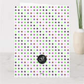 Een konijn wil dank je zeggen Lila Polka Dots Bedankkaart (Achterkant)