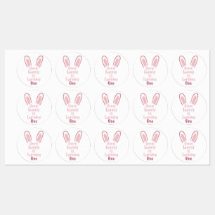 Een konijntje draait een-lijm stickers
