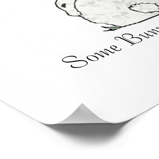 Een konijntje houdt van je baby poster (Hoek)