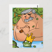 Een koning en een kikker briefkaart (Voorkant / Achterkant)