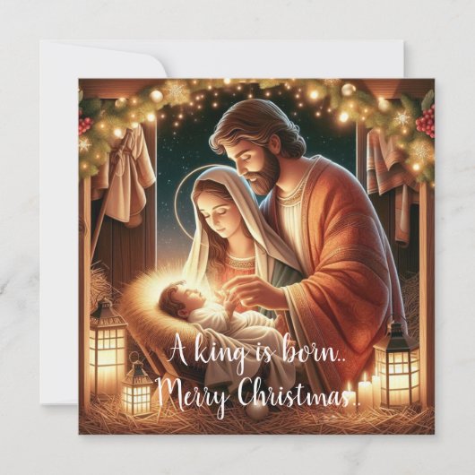 Een koning is geboren kaart (Voorkant)